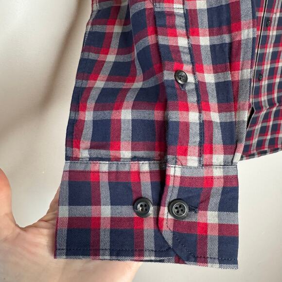 Alesbury Long Sleeve Button Up Shirt Navy Red Check Cotton NWT Size Medium - Picture 4 of 9